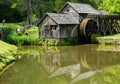 A Pond Reflection of Mabry Mill Royalty Free Stock Photo